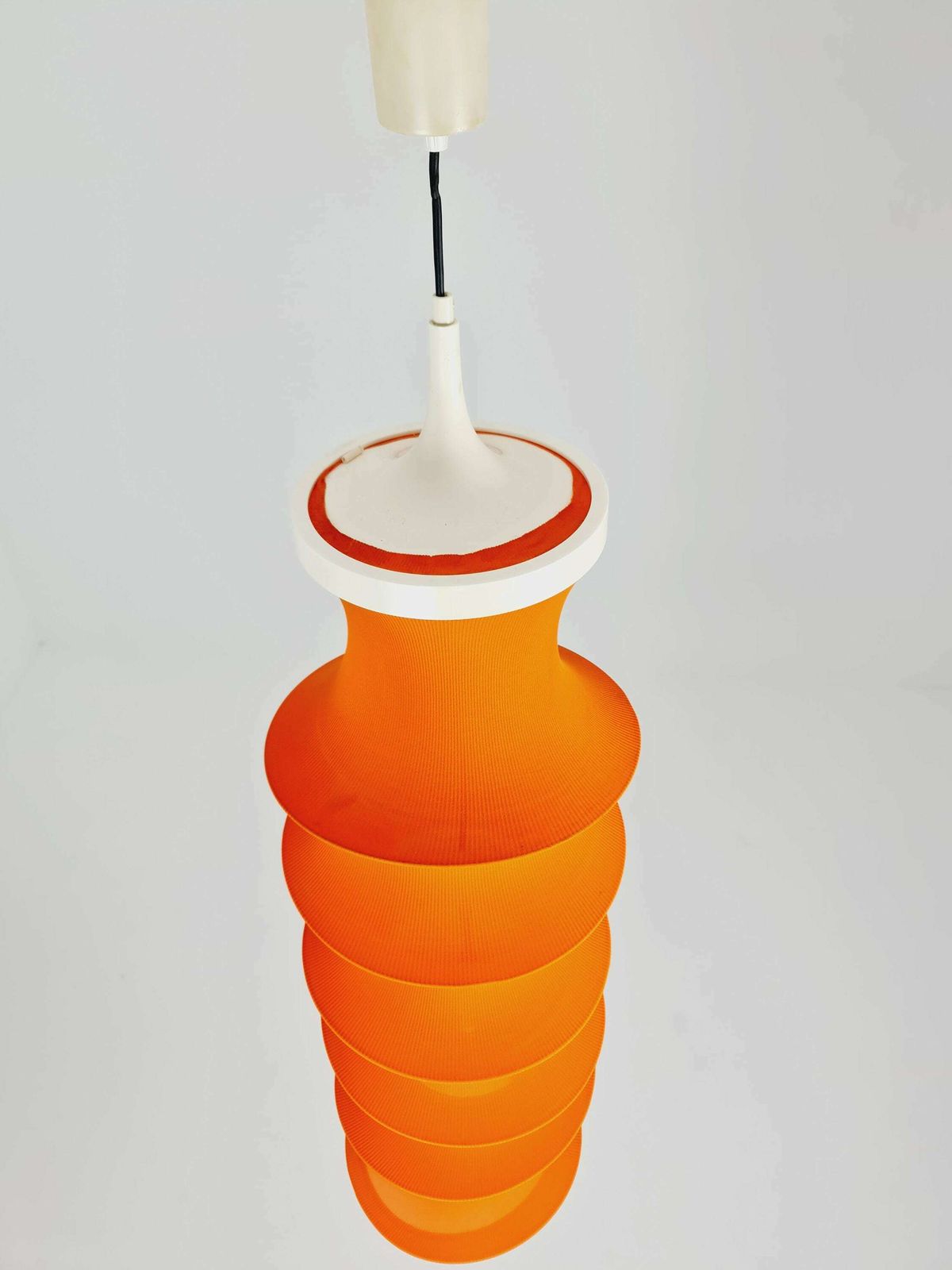 Italian Orange Milano Falkland Pendant Lamp By Bruno Munari For Danese, 1970s photo 700.0
