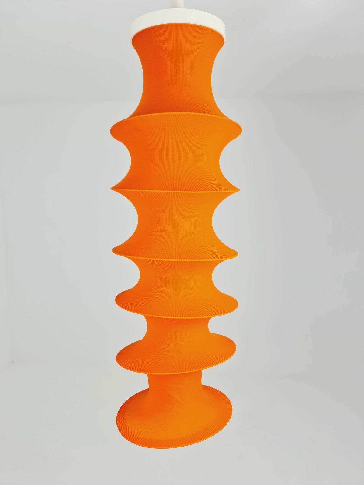 Italian Orange Milano Falkland Pendant Lamp By Bruno Munari For Danese, 1970s photo vinterior