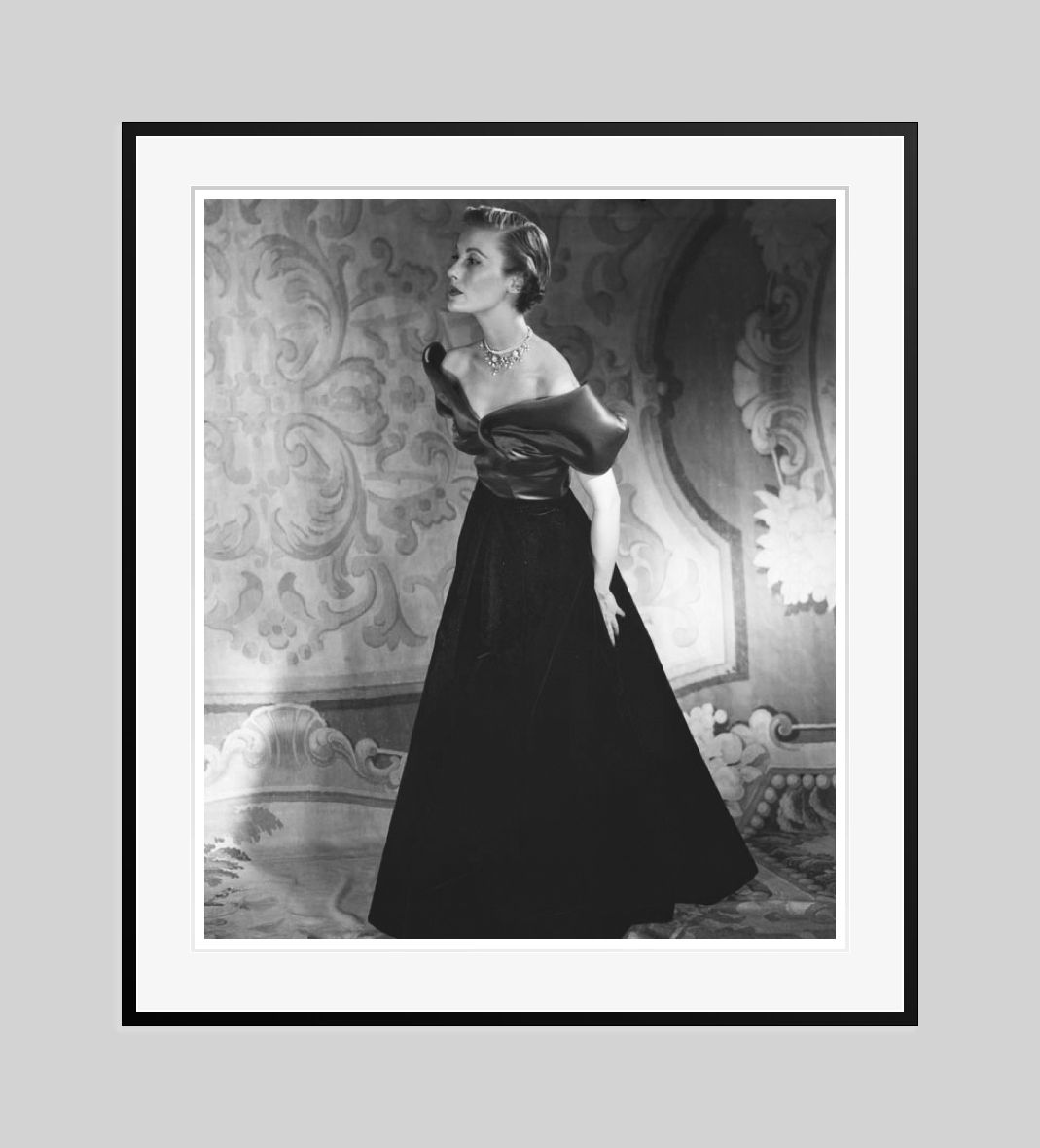 Evening Gown By Toni Frissell Oversize Archival Pigment Print Framed In Black