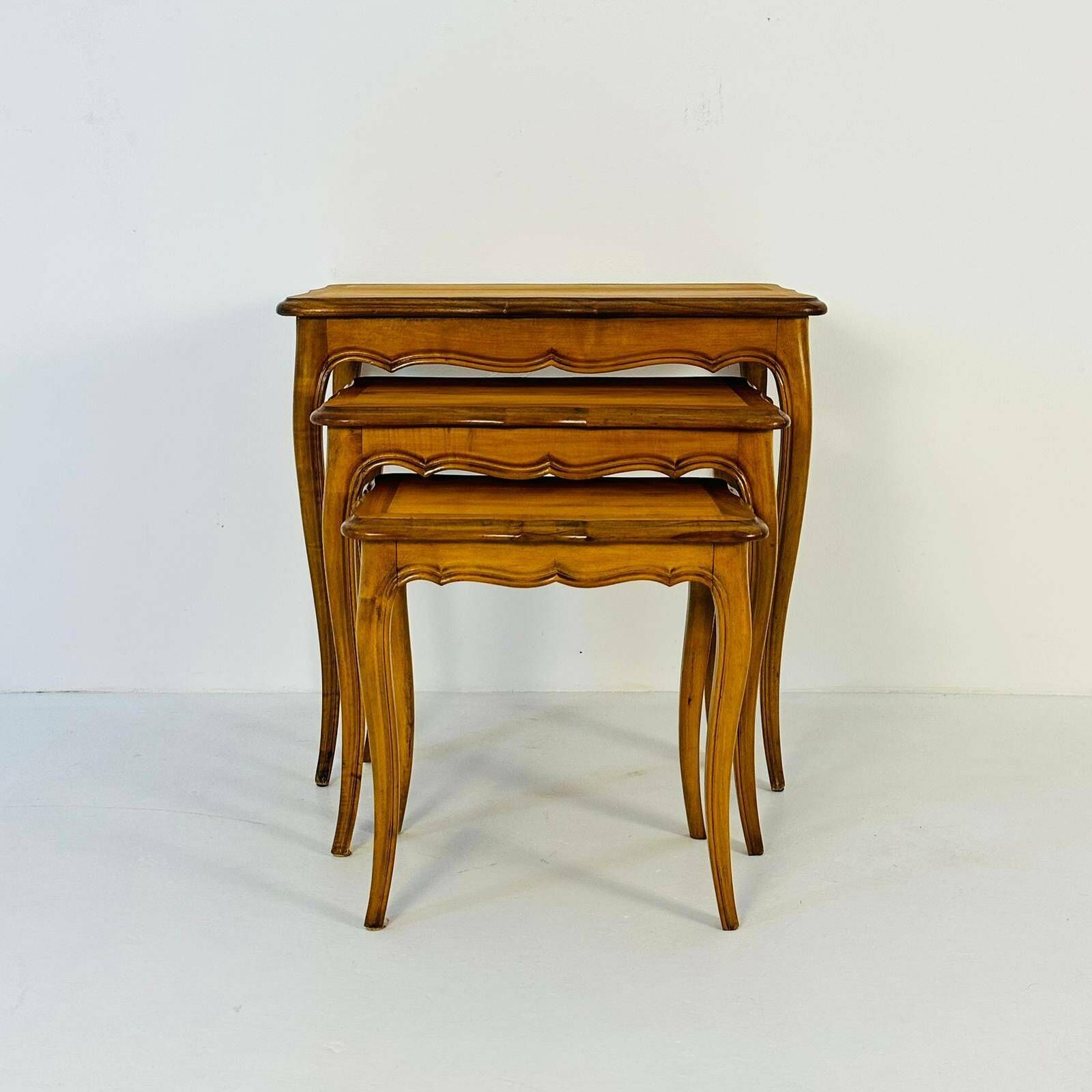 photo for sale Antique French Nesting Tables, 1930s, Set Of 3