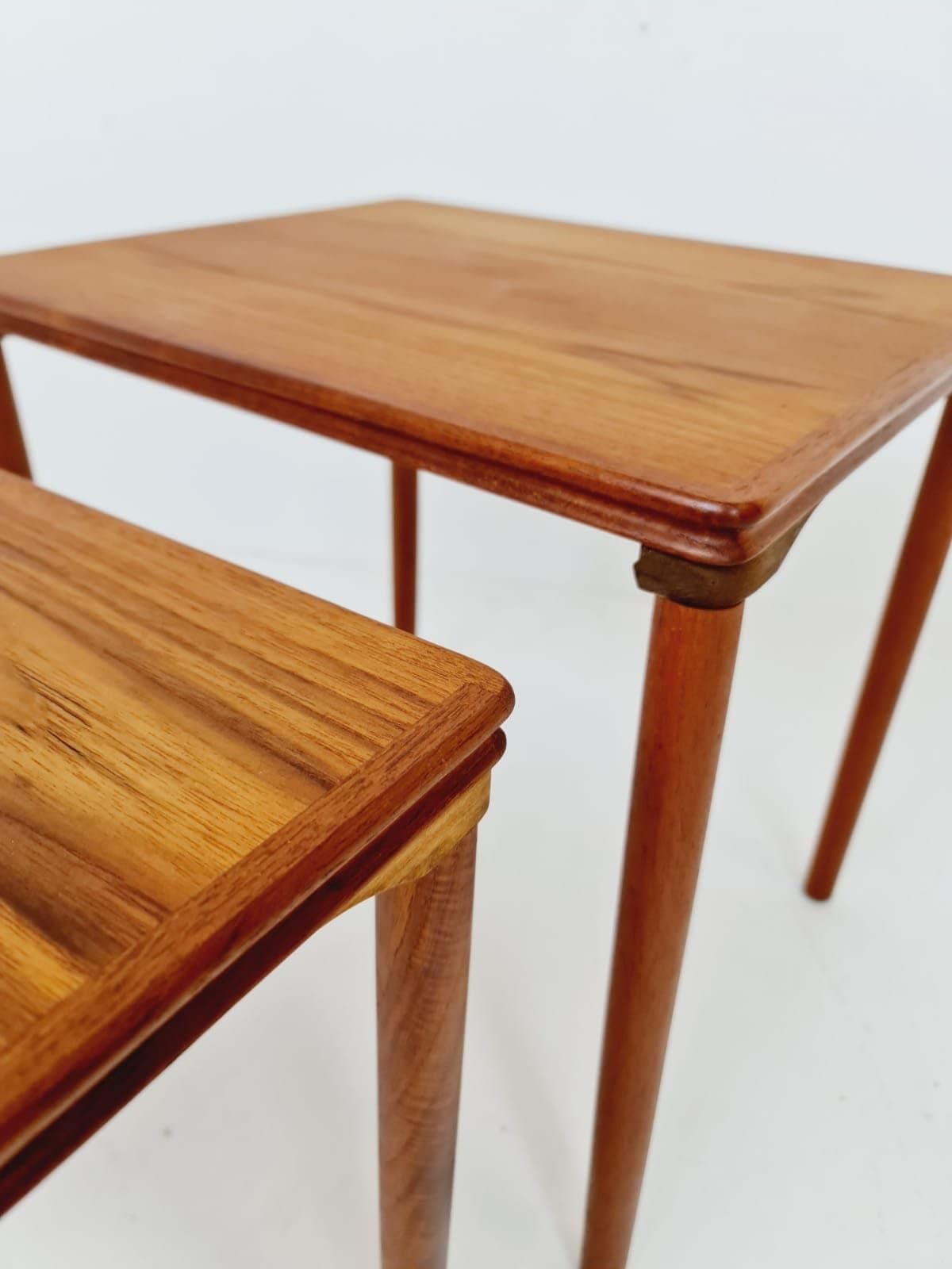 Mid Century Danish Teak Nesting Tables By Ew Bach For Møbelfabrikken, 1960s, Set Of 2 photo for sale