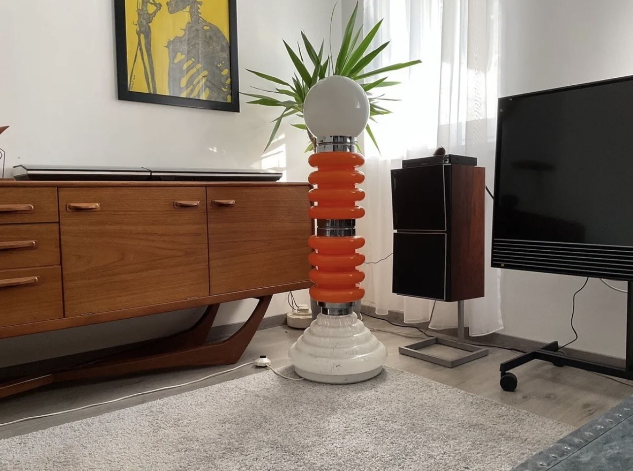 Space Age Murano Glass Floor Lamp By Carlo Nason For Mazzega, Italy, 1960s photo Lighting
