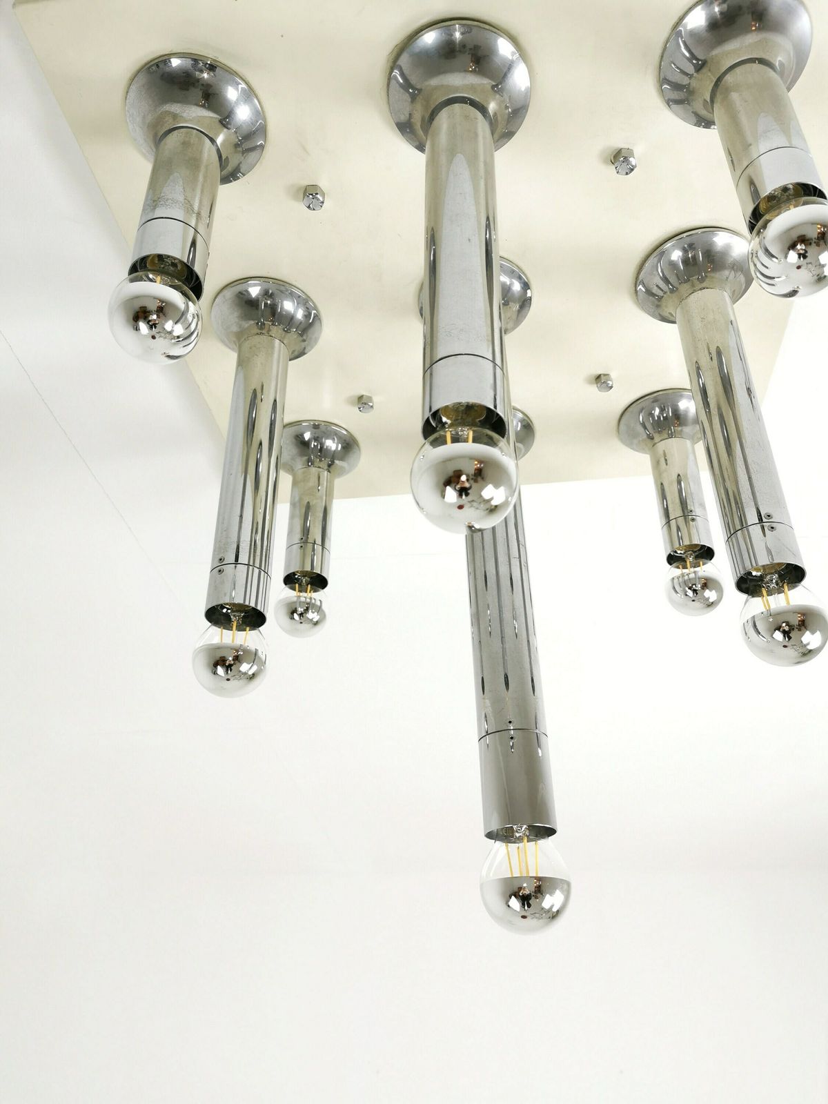 photo for sale Rare Vintage Large Chandelier, Ceiling Lamp By Motoko Ishii For Staff, 1960s