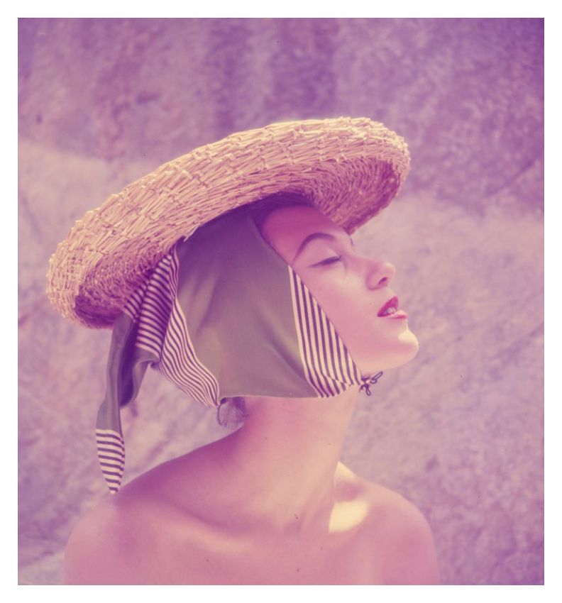 Girl In A Hat By Toni Frissell Oversize Archival Pigment Print Framed In Brown photo furniture