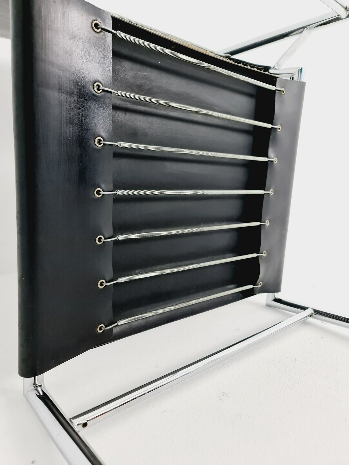 photo furniture Classicon Roquebrune Chair In Black With Chrome Legs By Eileen Gray, 1970s