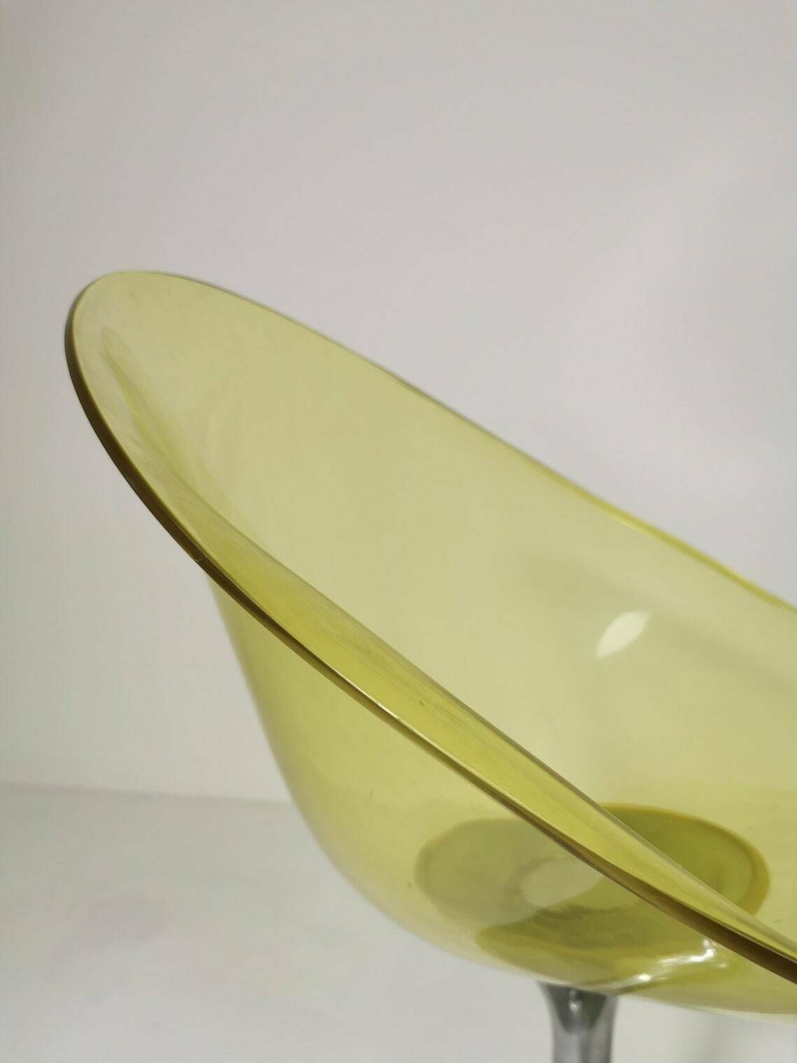 photo furniture Yellow Eros Chair With Aluminum Swivel Base By Philippe Starck For Kartell. Italy.