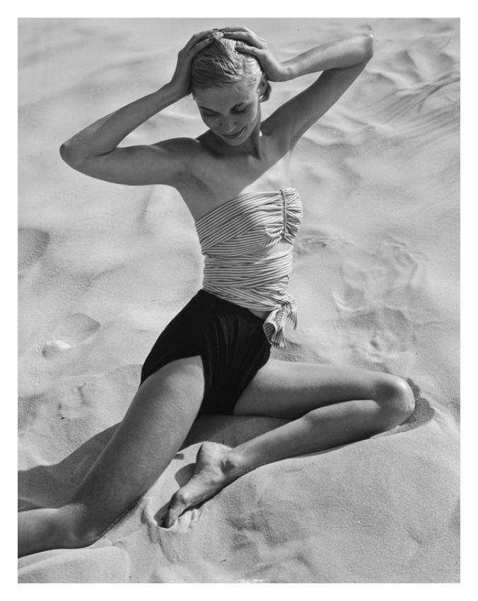 Girl On The Beach By Toni Frissell Oversize Archival Pigment Print Framed In Black photo furniture