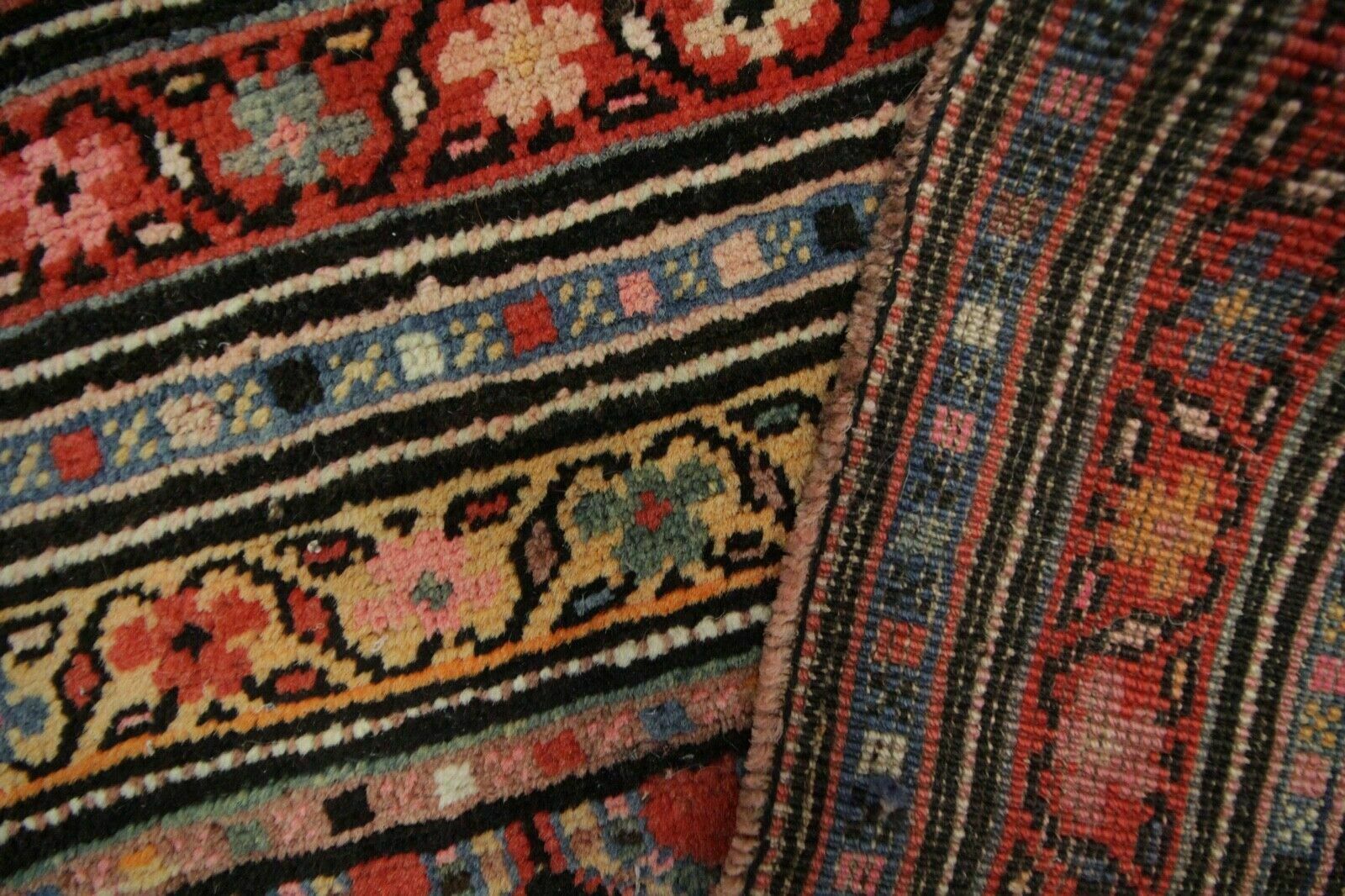 Textiles Traditional Antique Blush Pink Area Rug Handmade Oriental Wool Carpet photo