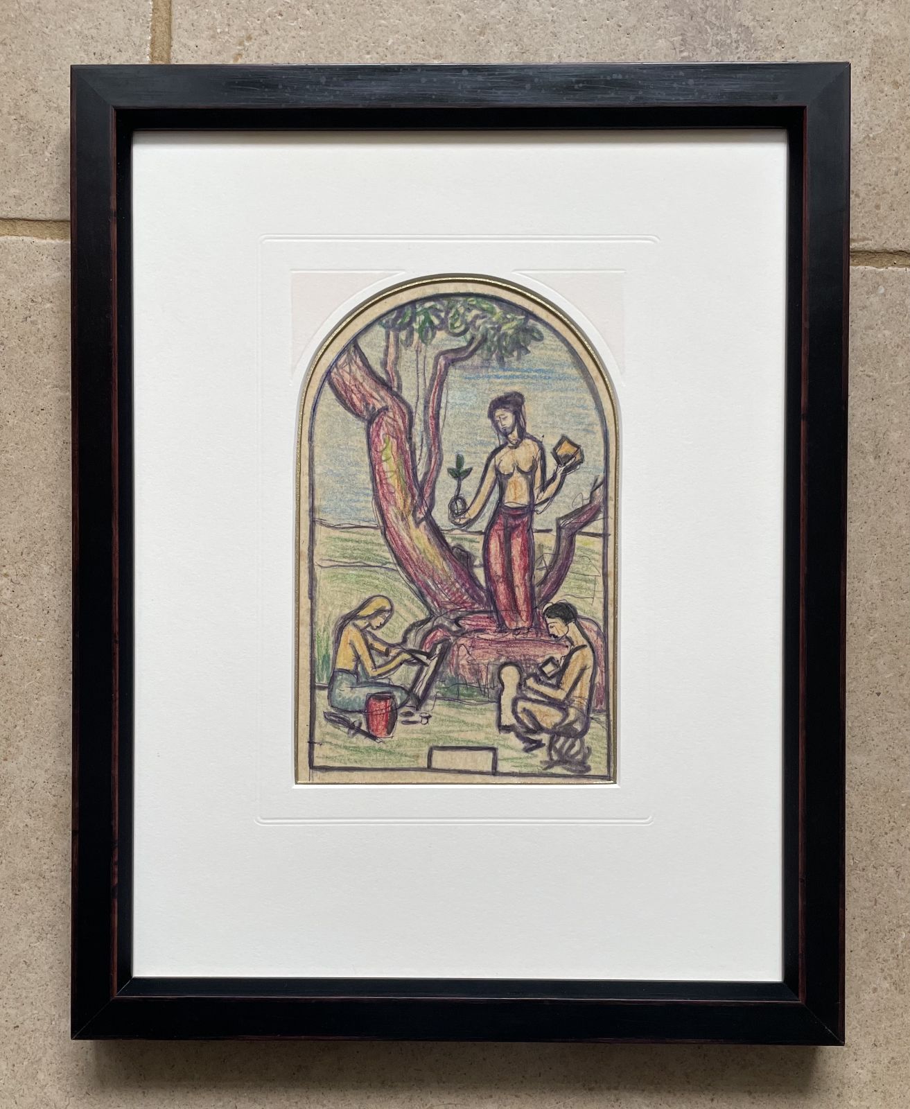 Harry Carleton Attwood   1930s Art Deco Design For A Mural For Eltham Palace photo for sale