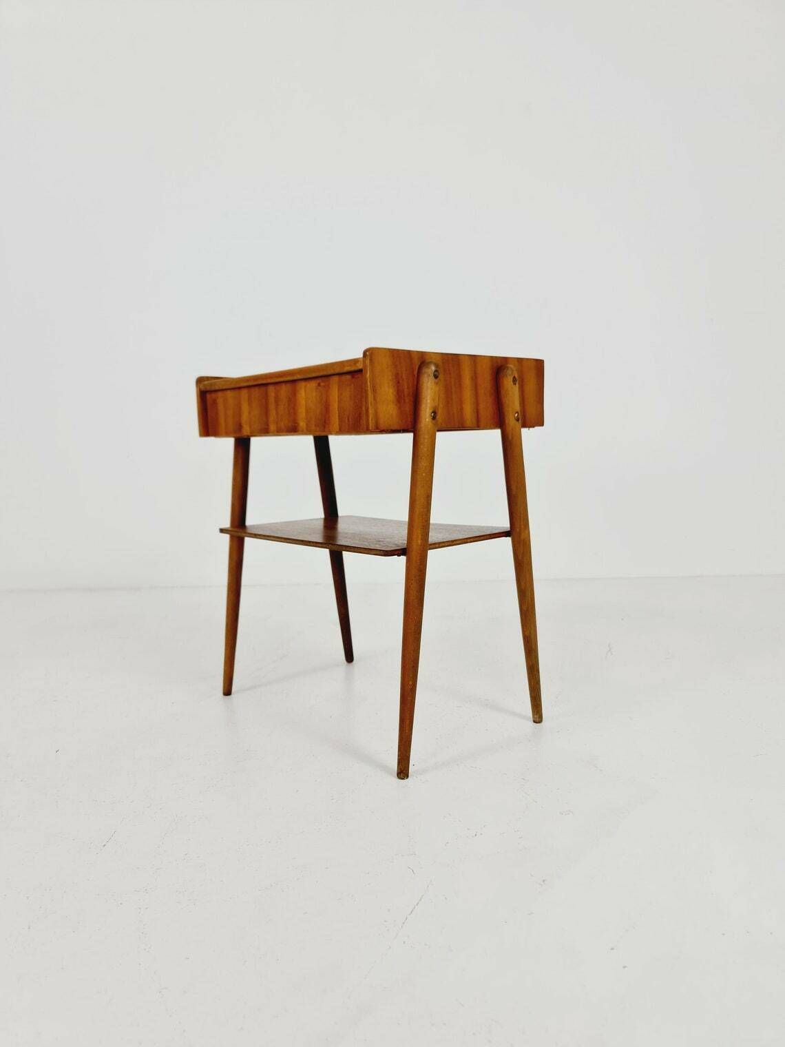 Midcentury Carlstrom & Co Teak Vintage Side Table Bedside Table Night Stand 1960s