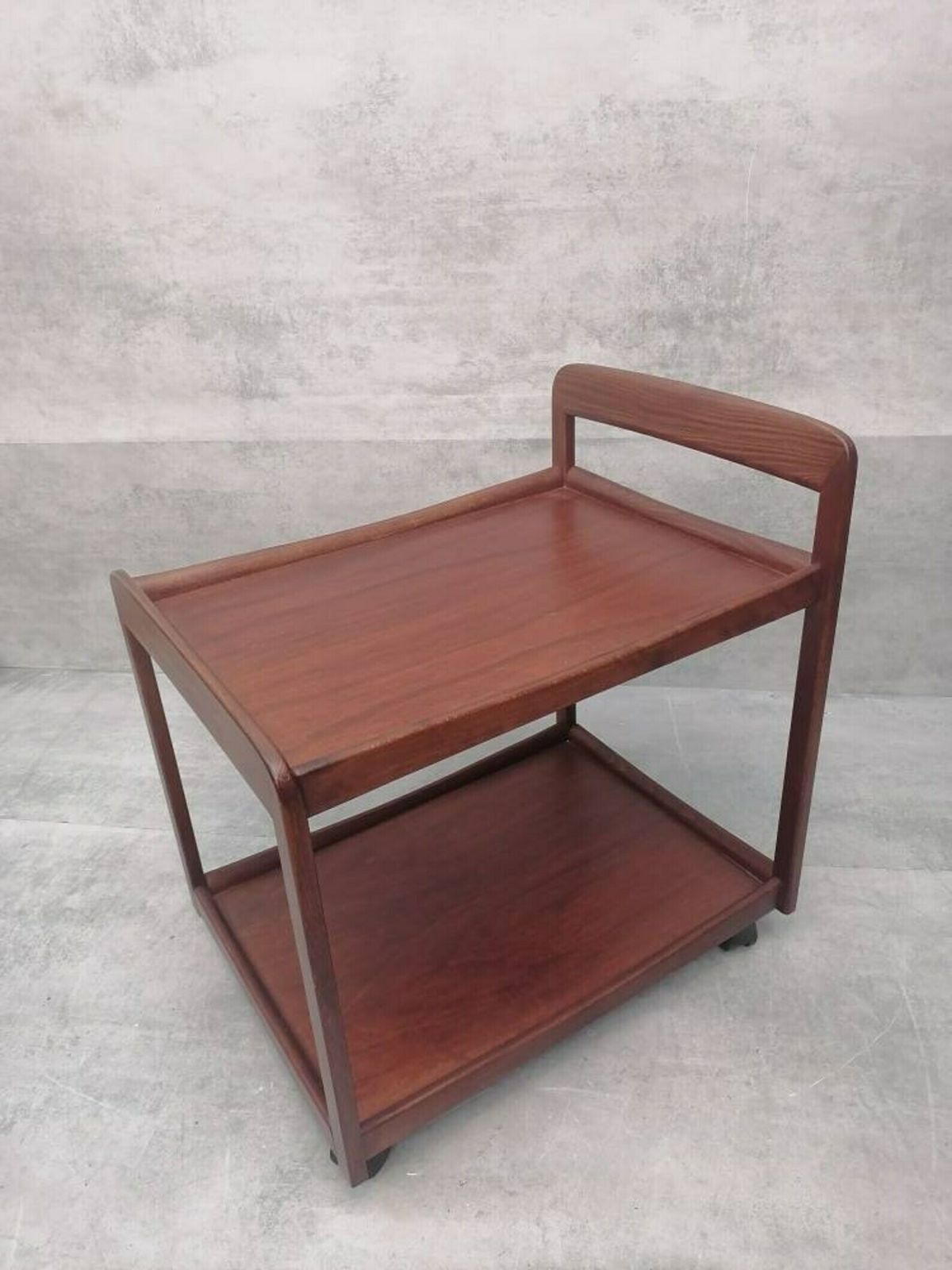 Midcentury Modern Danish Serving Bar Cart Trolley In Teak 1960s photo Furniture