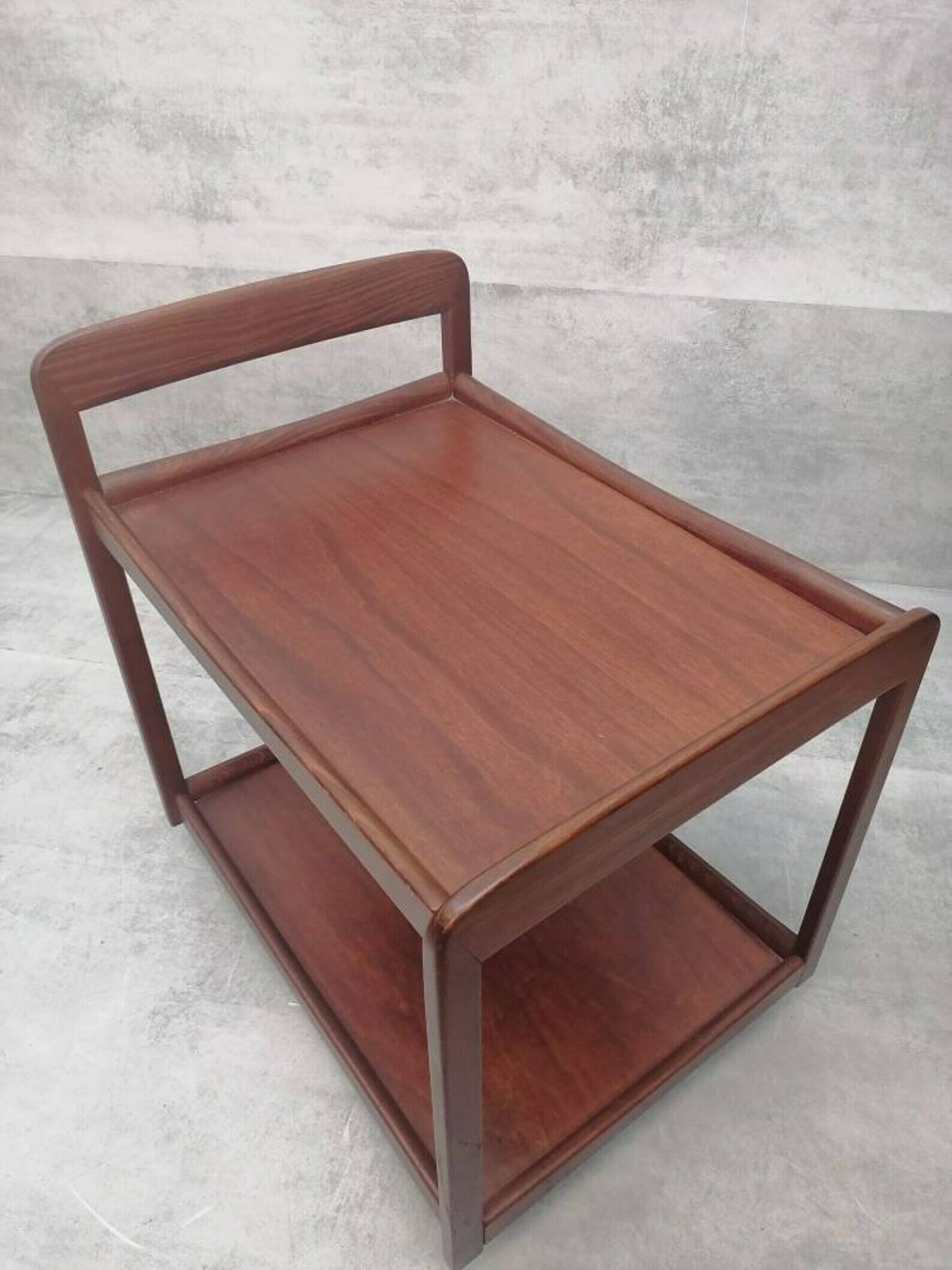 Midcentury Modern Danish Serving Bar Cart Trolley In Teak 1960s photo vinterior