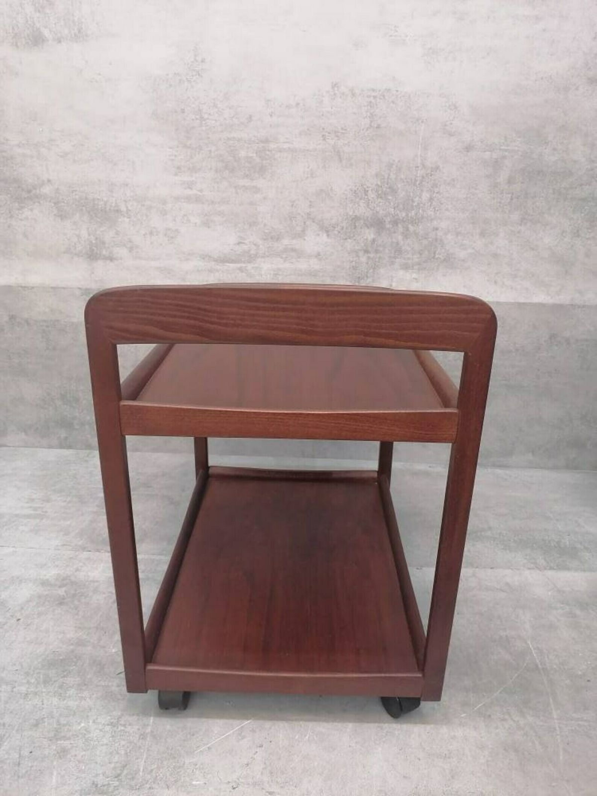 photo furniture Midcentury Modern Danish Serving Bar Cart Trolley In Teak 1960s