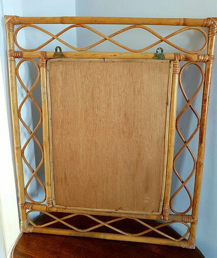 Bamboo And Cane Rectangular Mirror photo vinterior