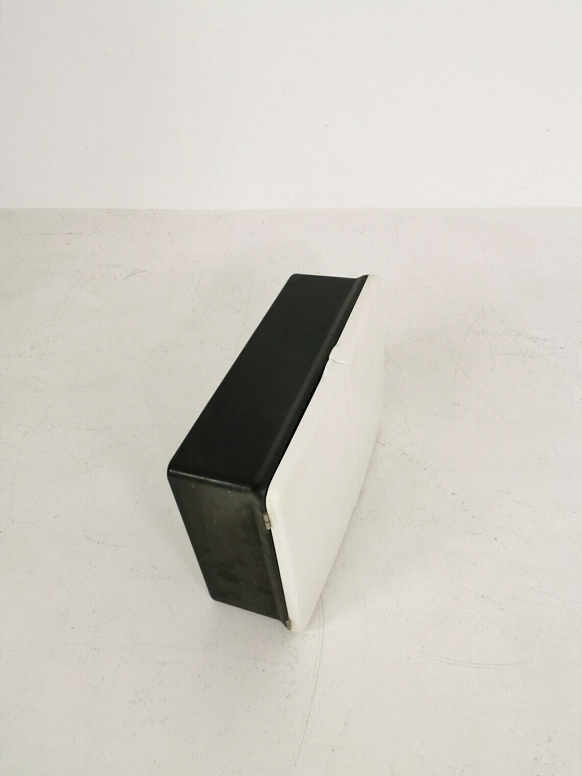 1 Of 2 White And Black Bathroom Medicine Cabinet 1960s Space Age Design photo for sale