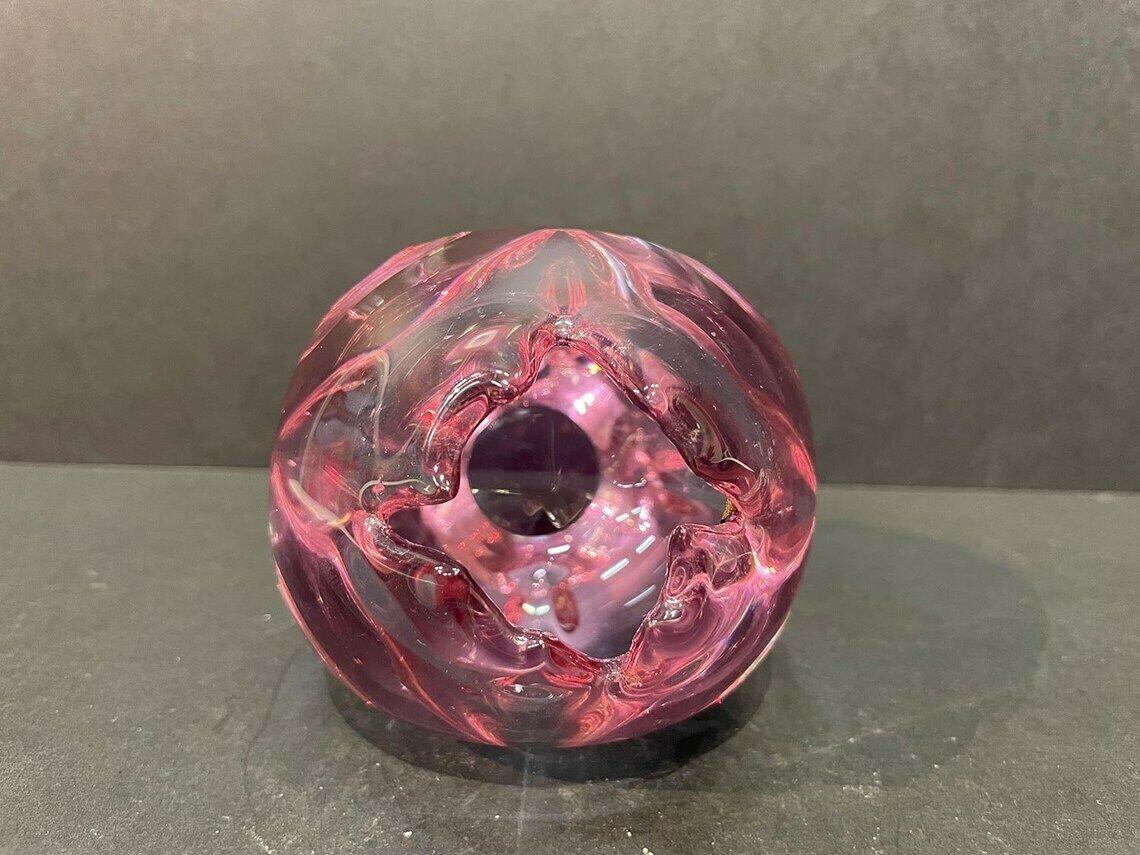 Very Beautiful Violet Glass Vase, Miloslav Klinger For Zelezny Brod Sklo (Zbs), Bohemian Glass, 1960s photo vinterior