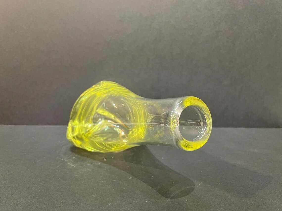 Lemon Yellow Glass Vase, Miloslav Klinger For Zelezny Brod Sklo (Zbs), 1960s photo 88.0