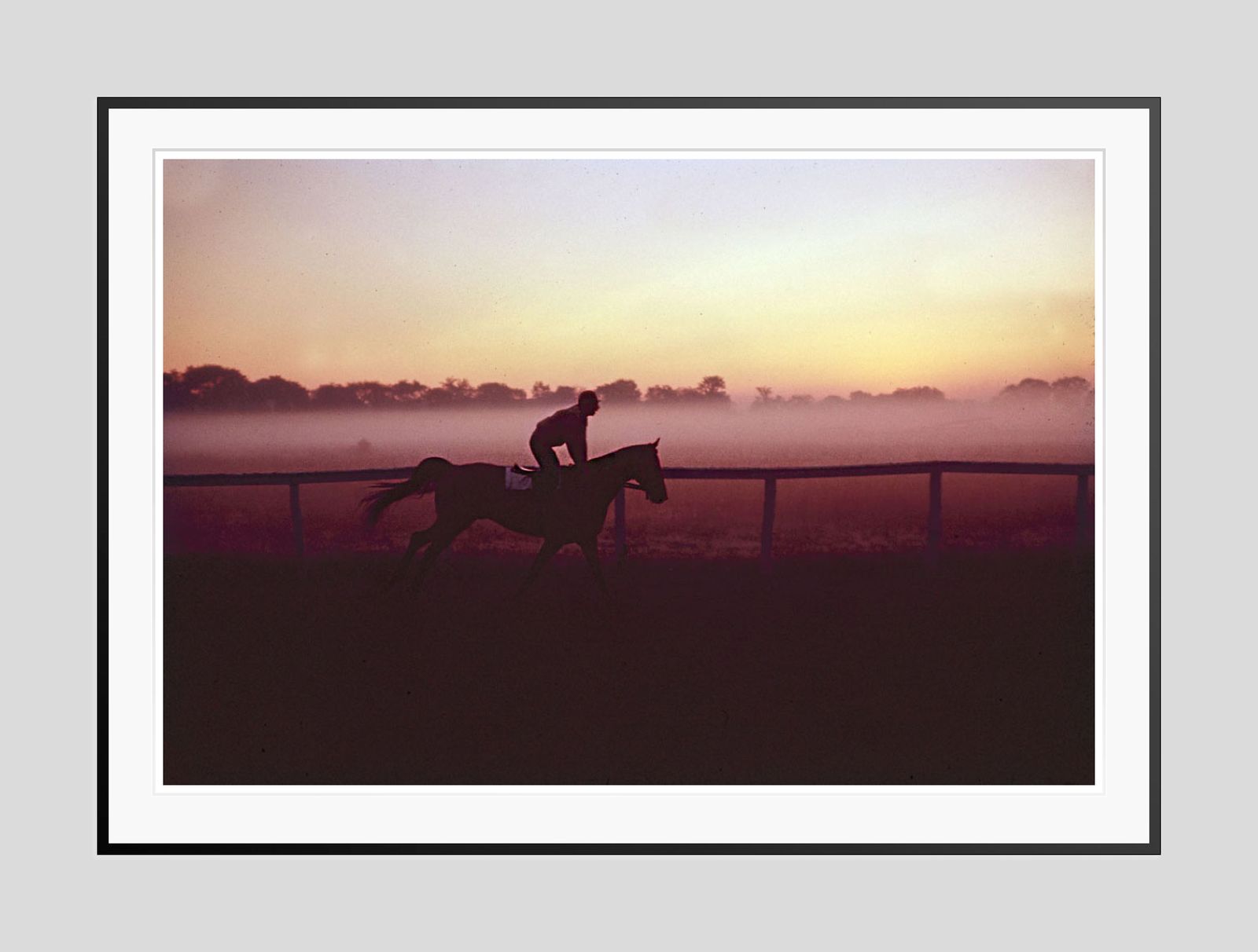 Morning Training At Saratago By Toni Frissell Oversize Archival Pigment Print Framed In Black