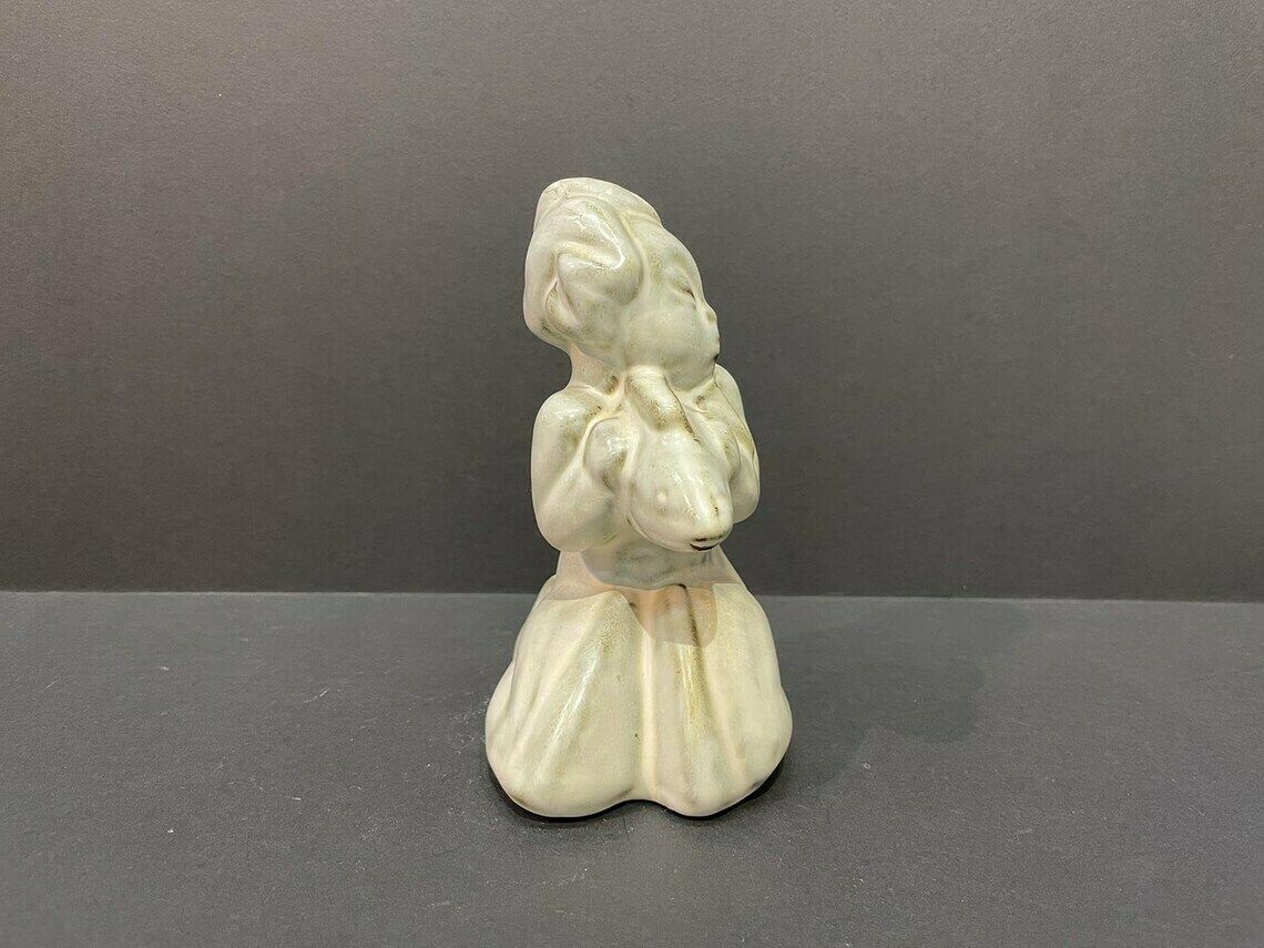 Maggie Wibom For Gefle Ceramics, White Art Deco Figurine, Mermaid, Signed, Swedish 1930s photo Home Decor