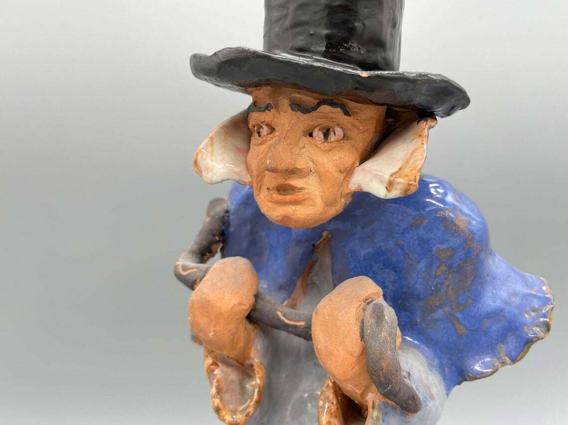 Magician With A Snake Unique Ceramic In The Style Of The Wiener Werkstätte Around 1920 photo buy