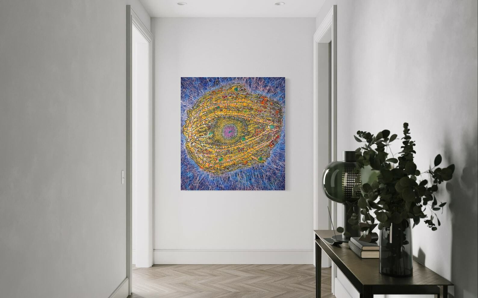 Eye Of God, Alexander Charistos, Signed, Oil On Canvas 2001 photo 2871.0
