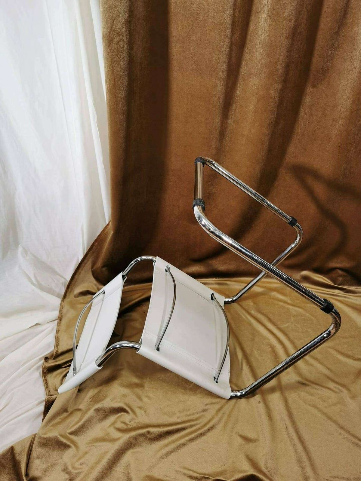 1 Of 6 Mid Century White Vintage S33 Chair From Mart Stam Italy 1980er photo vintage