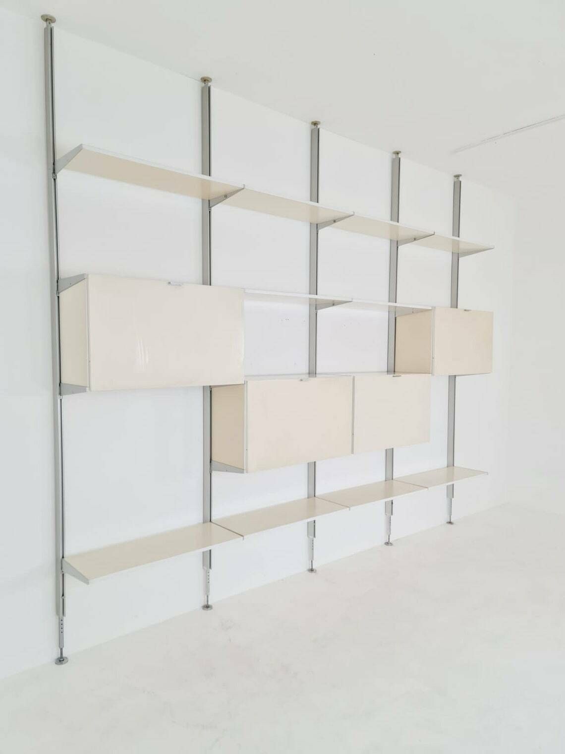 Rare Freestanding Modular George Nelson Wall Unit Bookcase, Herman Miller International Collection "Vitra", 1960s photo furniture