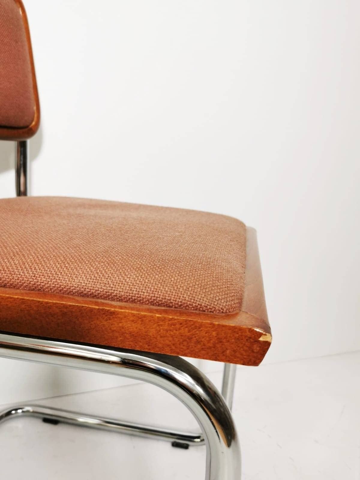 1 Of 2 Marcel Breuer B32 Upholstered Cesca Chair, Bauhaus Design By Bene photo vinterior