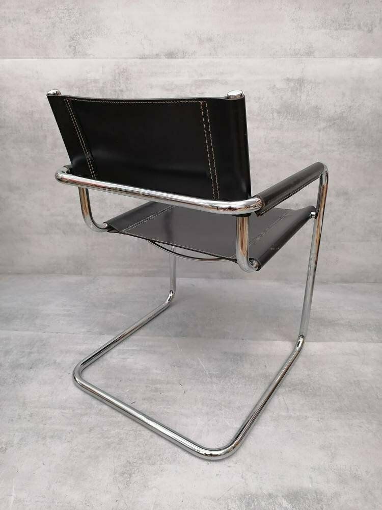 1 Of 10 Black Model Mg5 Centro Studi Desk Chair By Mart Stam & Marcel Breuer For Matteo Grassi, 1980s photo Furniture