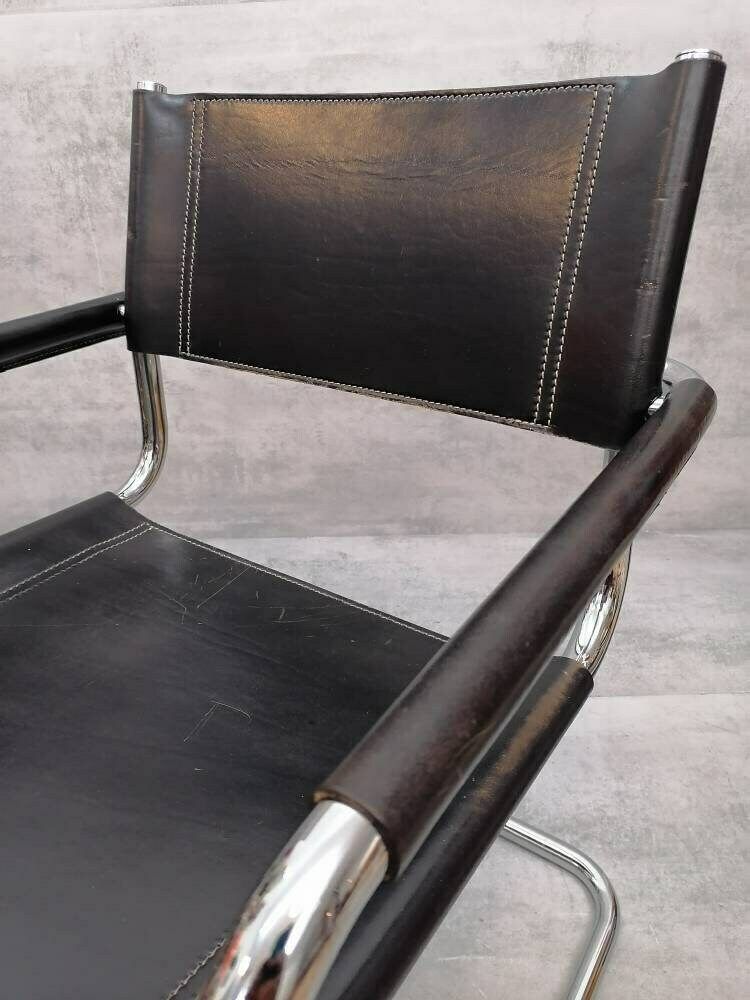 1 Of 10 Black Model Mg5 Centro Studi Desk Chair By Mart Stam & Marcel Breuer For Matteo Grassi, 1980s photo buy