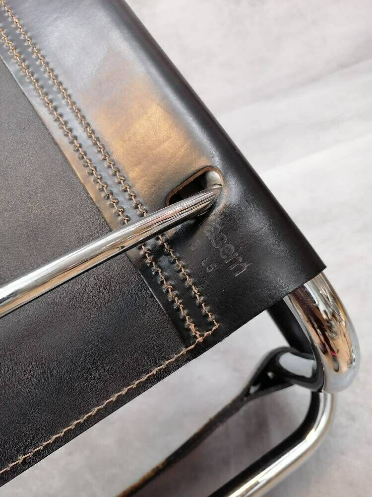 photo for sale 1 Of 10 Black Model Mg5 Centro Studi Desk Chair By Mart Stam & Marcel Breuer For Matteo Grassi, 1980s