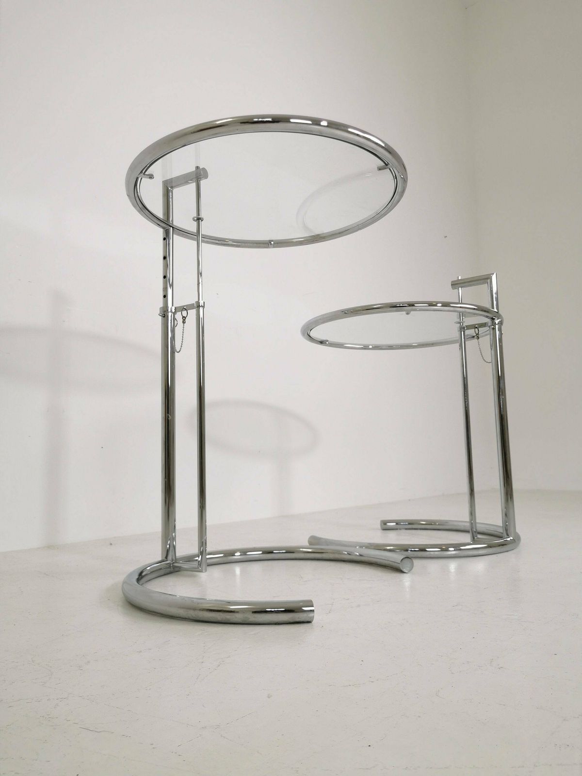 1 Of 2 Mid Century Vintage Style Of The Adjustable Table E 1027 By Eileen Gray Italy 1990s photo vintage