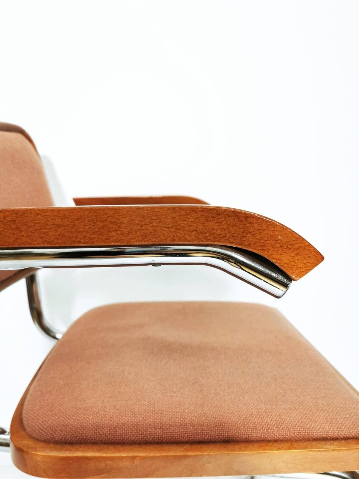 1 Of 6 Marcel Breuer B32 Upholstered Cesca Armchair, Bauhaus Design By Bene photo vinterior