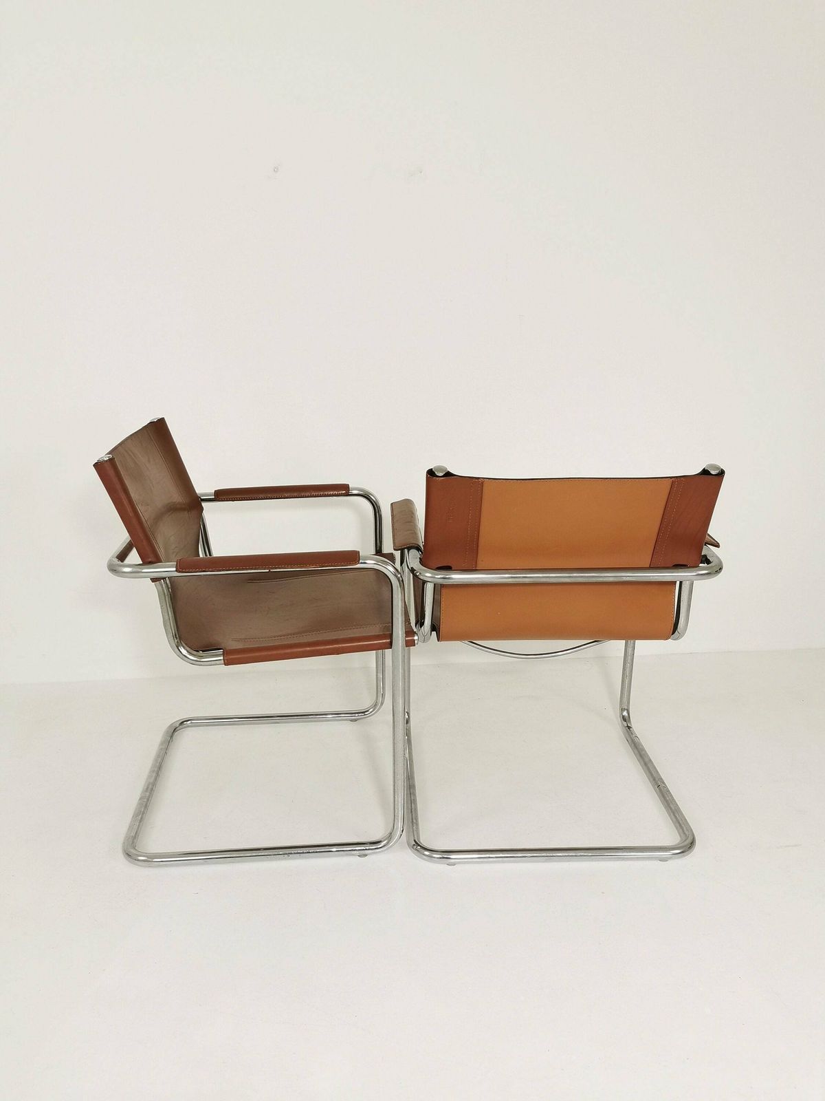 photo furniture 1 Of 2 Matteo Grassi Original Bauhaus Design Visitor Chair Tan Congac Leather 1970s