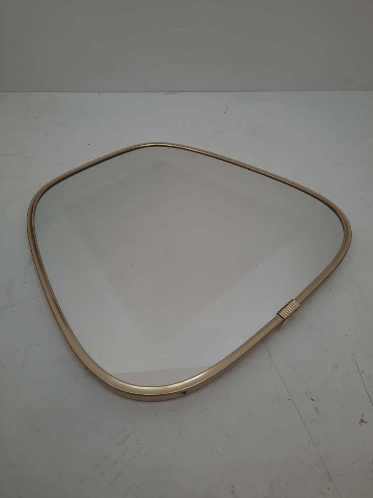Mid Century Asymmetric Nieren Spiegel   Small Kidney Mirror From The 50s 60s Rockabilly photo vinterior