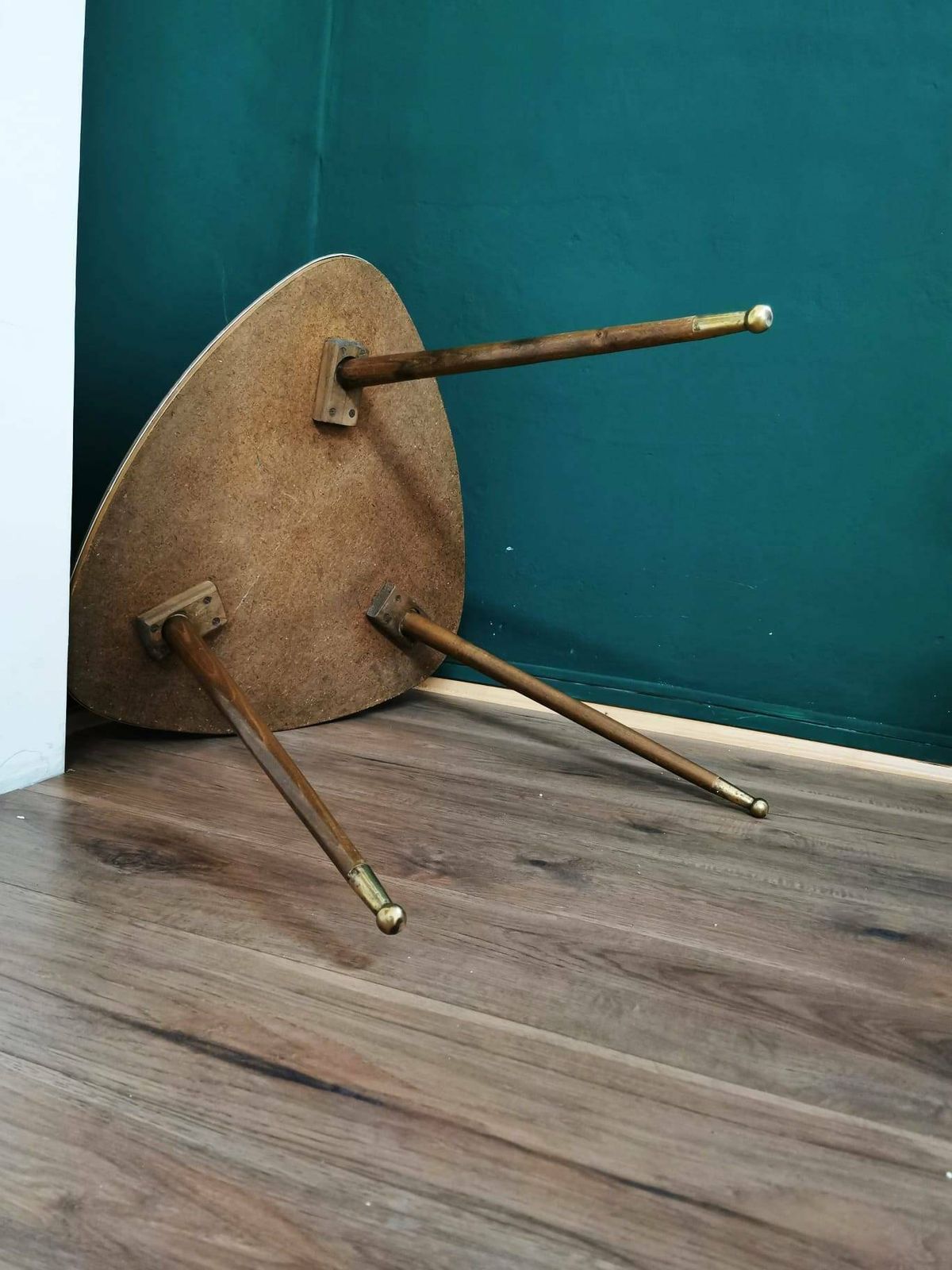 photo furniture Vintage Wooden Top West German Coffee Table Boho Mid Century Modern 1960s