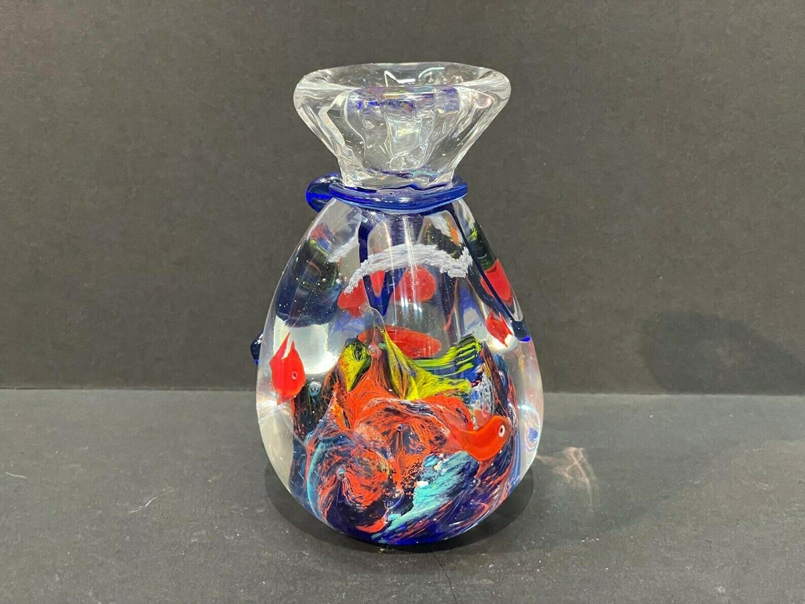 Roberto Guidotti Aquarium Bag Murano,Sommerso, Paperweight photo furniture