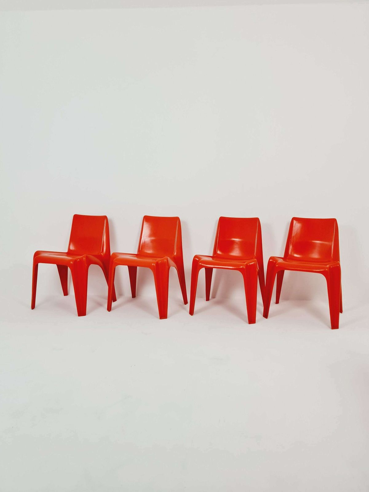 Space Age Set Of Dining Table + 4 Chairs Bofinger Ba1171 Chair By Helmut Bätzner,1970 photo vinterior