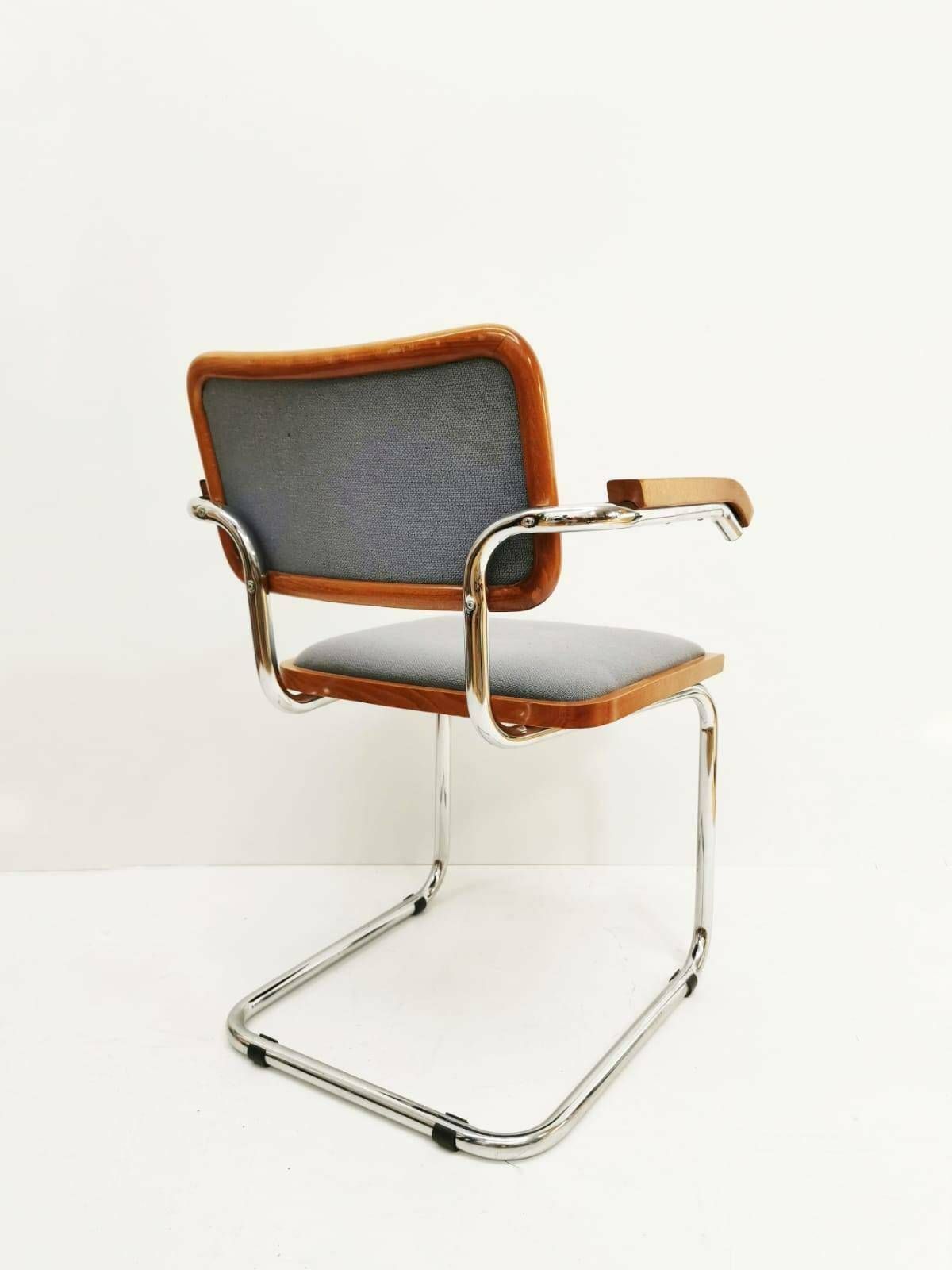 Marcel Breuer B32 Upholstered Cesca Armchair, Bauhaus Design By Bene photo for sale