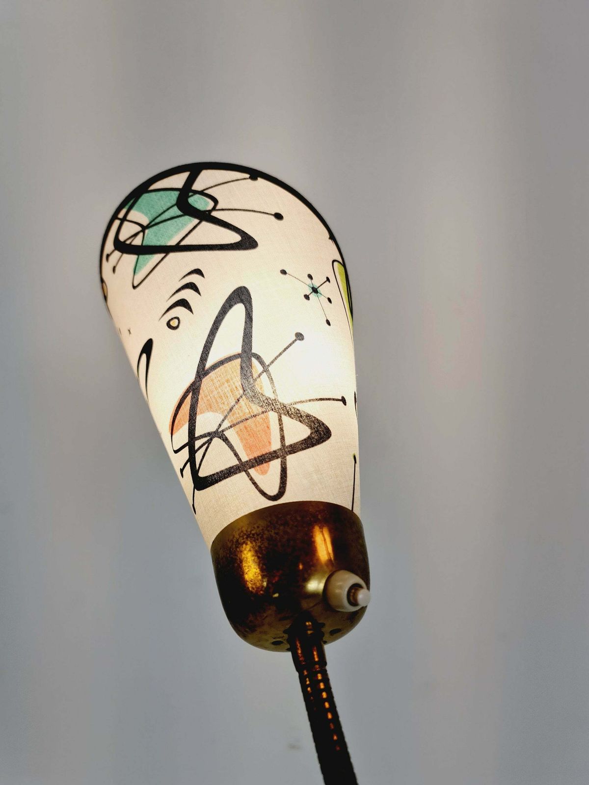 German Modern Three Flex Arms Brass Floor Lamp, 1950s photo 808.0