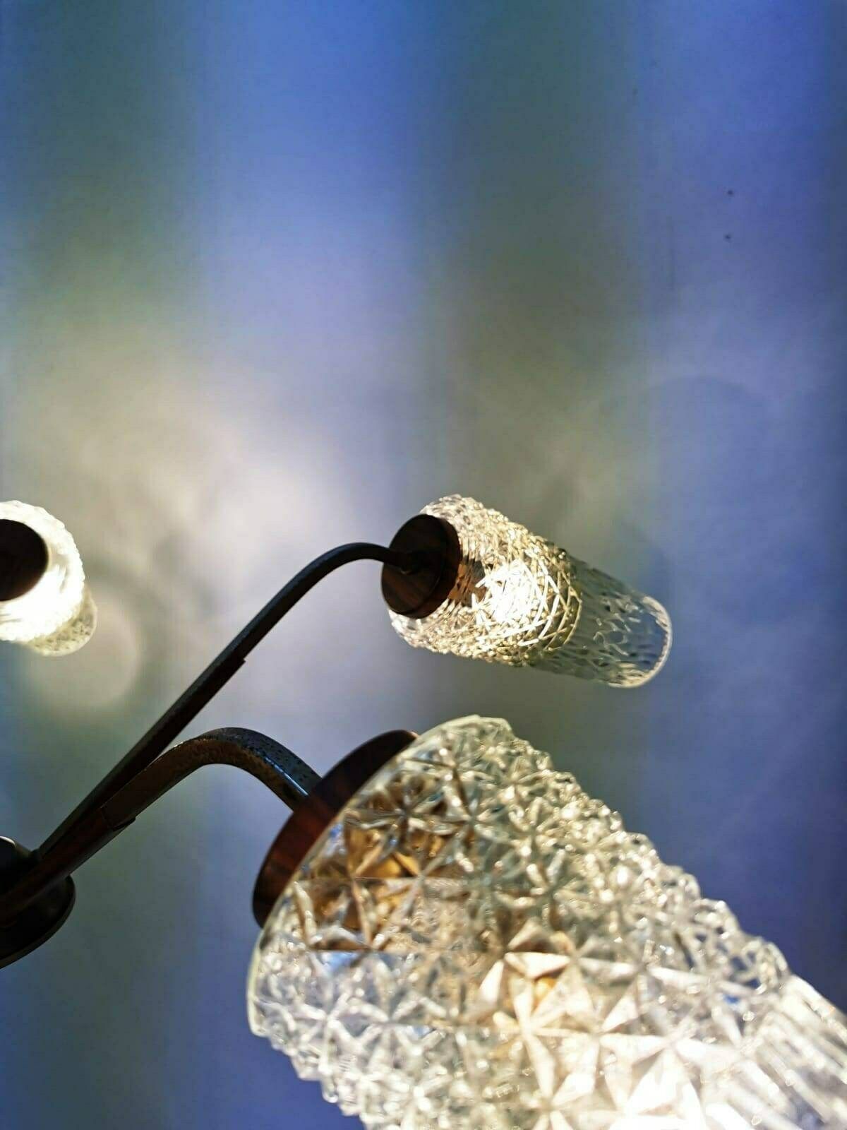 Beautiful Large Mid Century Pendant Lamp In Danish Design From The 1960s. photo vintage