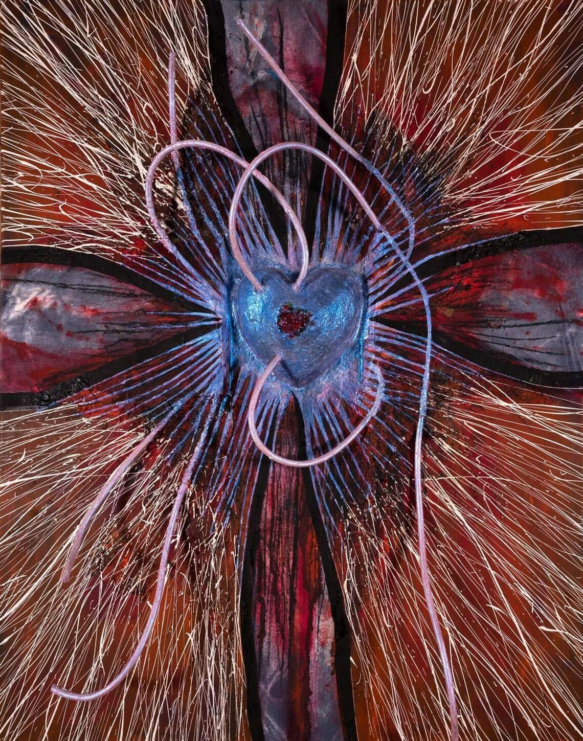 Radiant Blue Heart Alexander Charisto's Assemblage