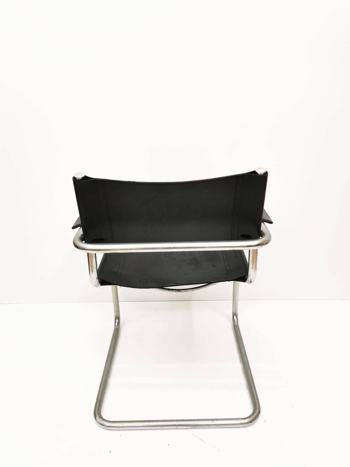 1 Of 6 Black Model Mg5 Centro Studi Desk Chair By Mart Stam & Marcel Breuer 1970s photo Furniture