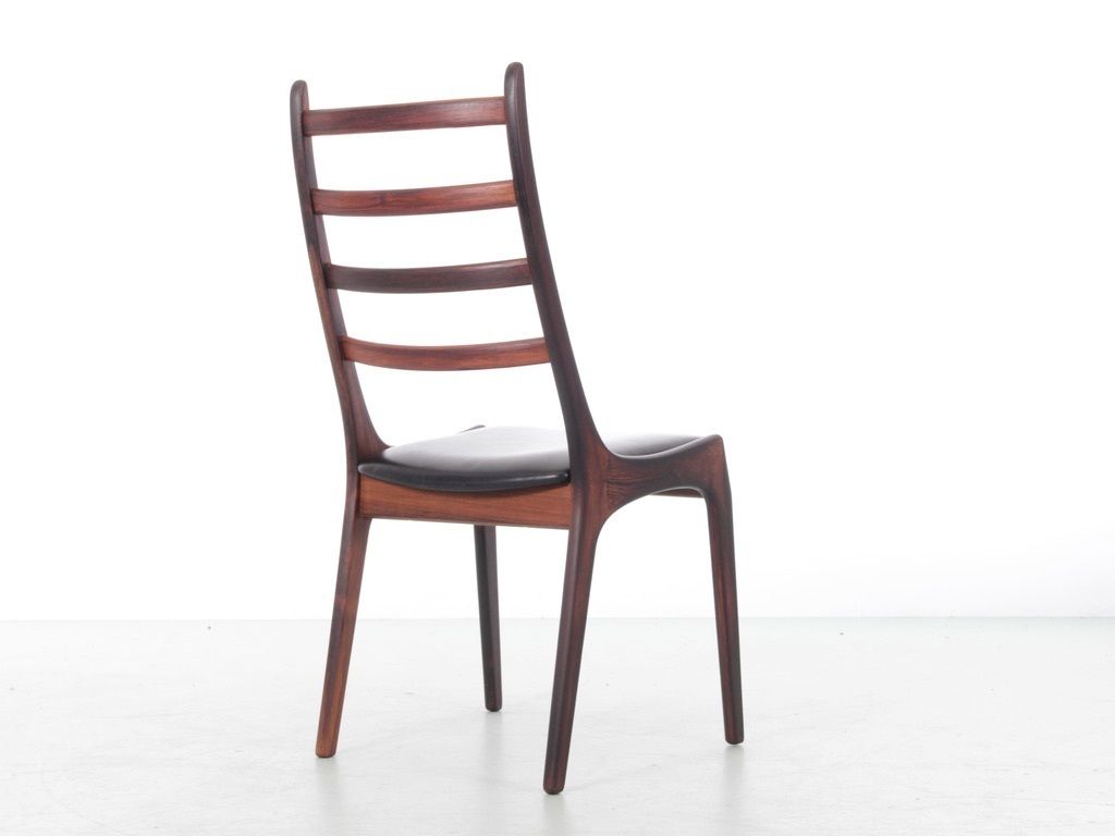 photo for sale Mid Century Modern Scandinavian Set Of 4 Rosewood Chairs By Henning Kjærnulf.
