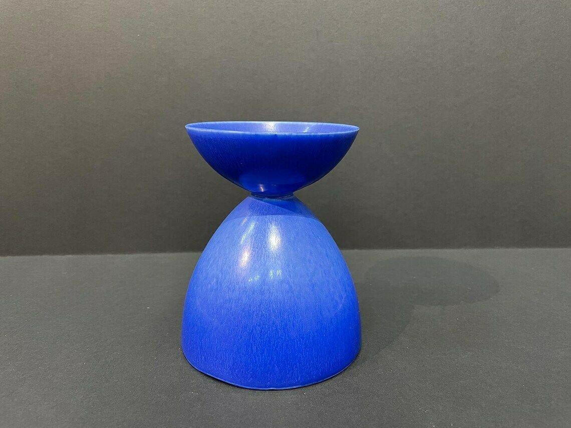 Cobalt Blue Double Vase By Sven Wejsfelt For Gustavsberg, Signed, Sweden, 1970s