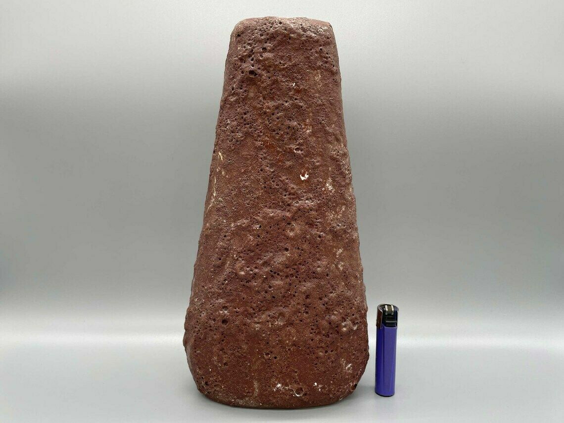 Large Fat Lava Vase With Still Life Italian Signed 1950s Vintage photo Home Decor