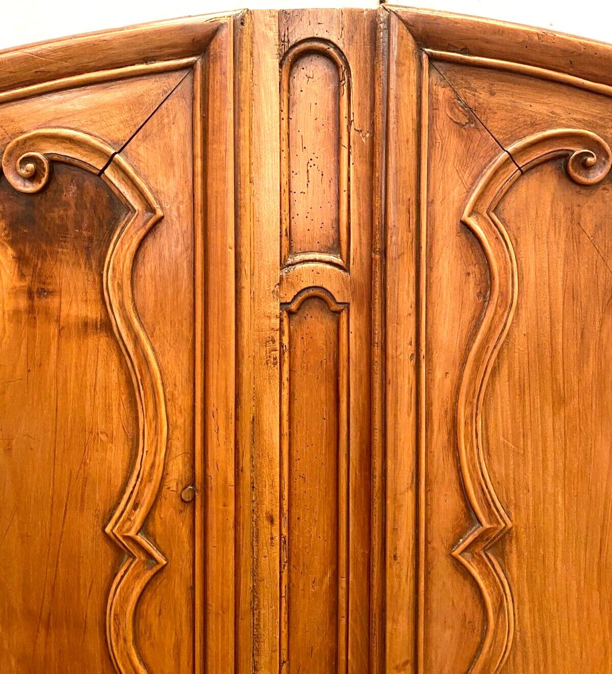 photo for sale Pair Of Framed Doors In Solid 18th Century Cherry Wood