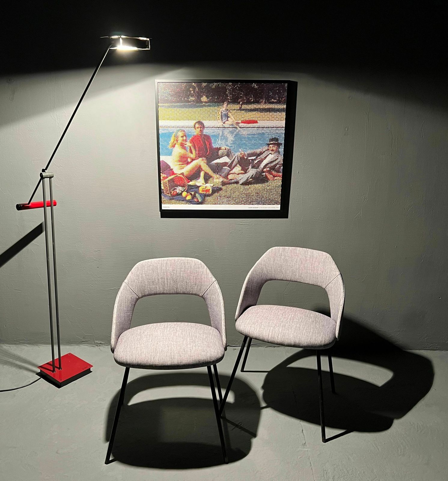 Furniture Duo Of Barrel Chairs 1950, 1950s photo