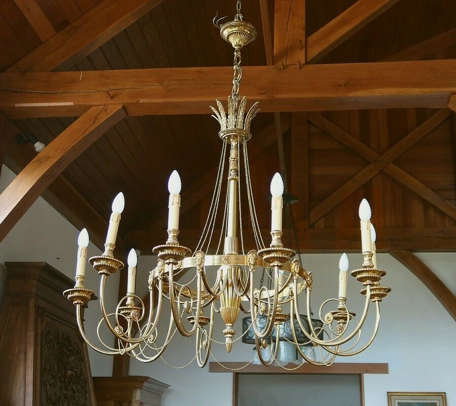 Set Of 3 Chandeliers With 10 Lights, Louis XVI Style, Early 20th Century photo furniture