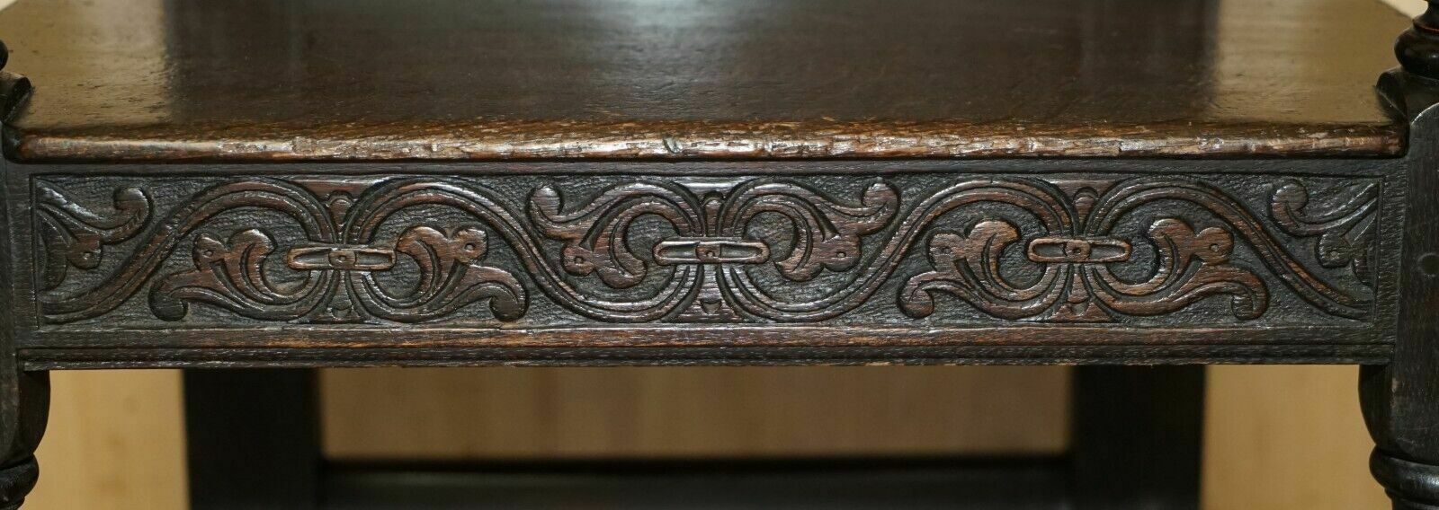 photo vinterior Antique Exceptionally Rare 1686 Dated Wainscot Armchair Northern England Oak